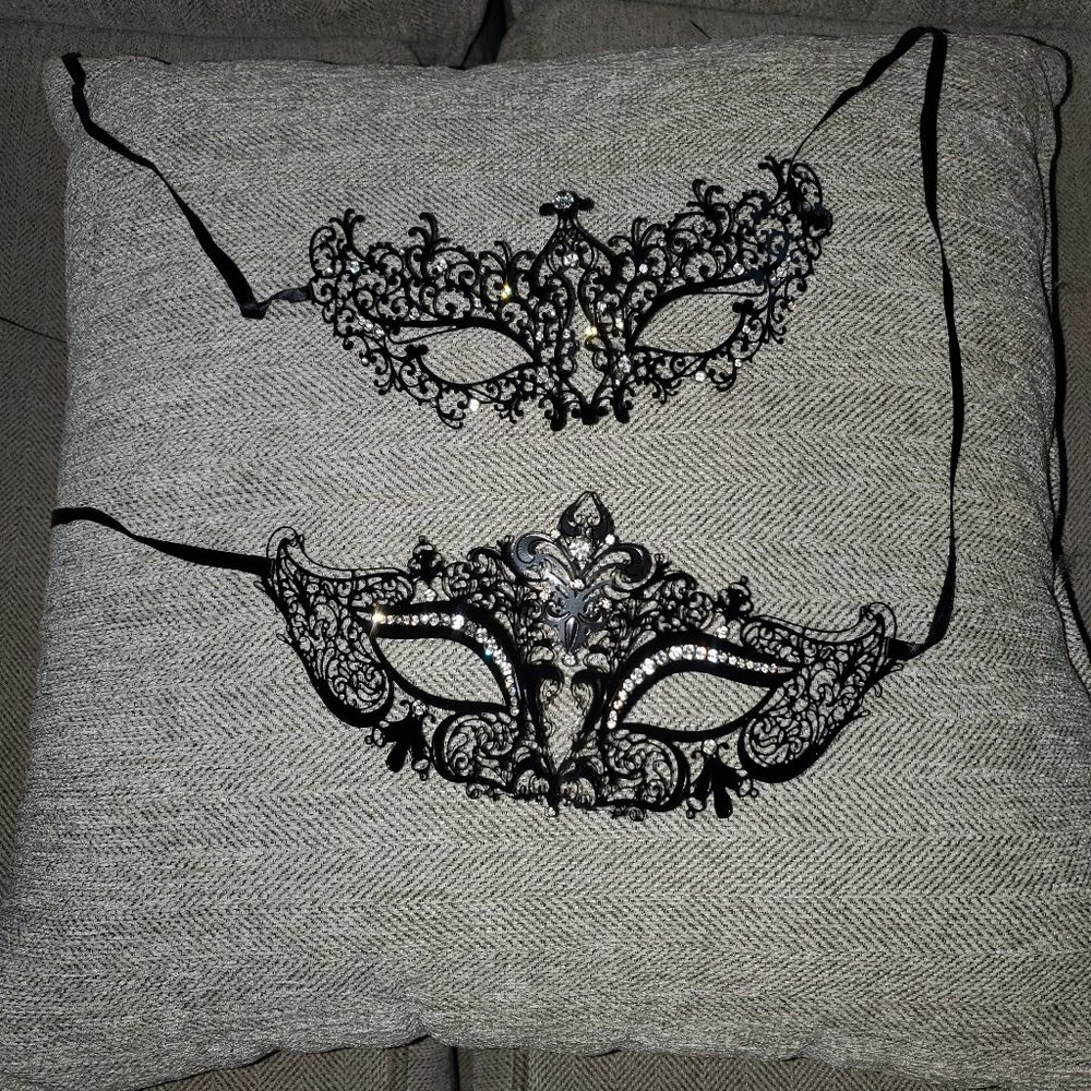 black Halloween masks